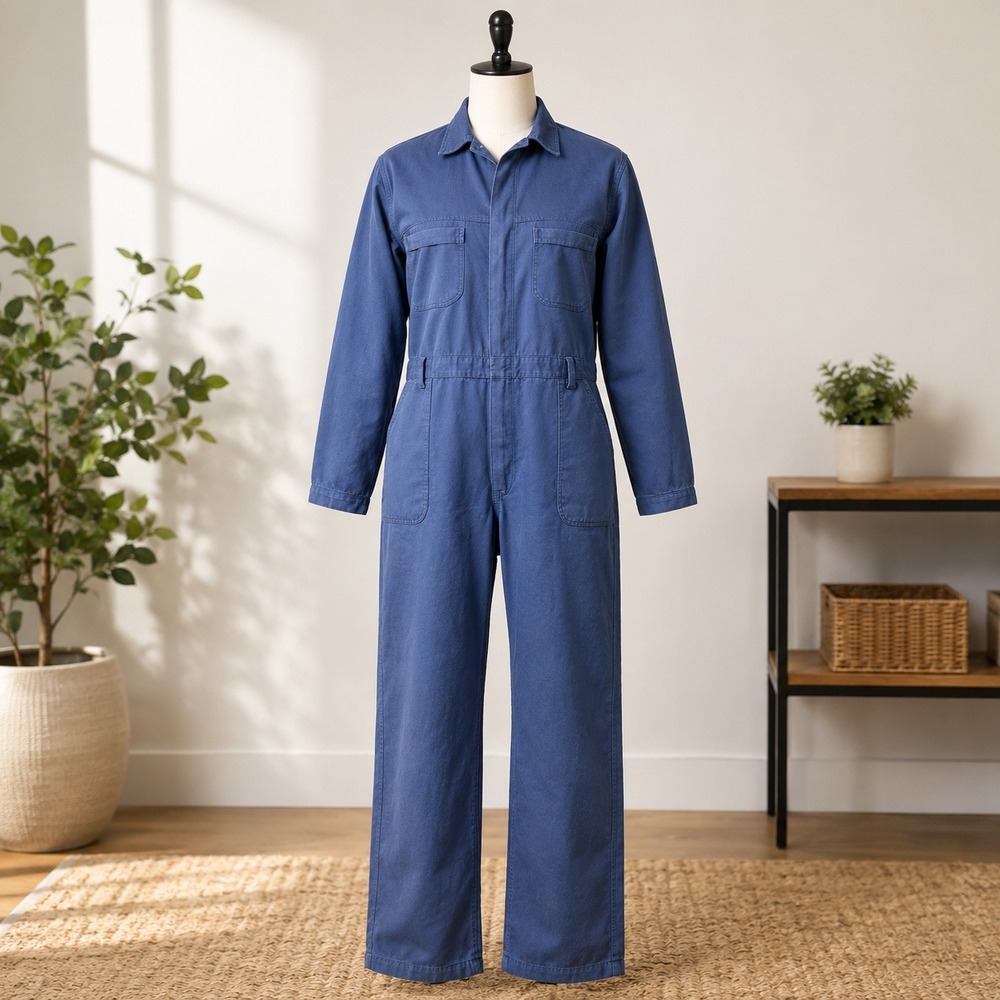 American Apparel Utility Coveralls Mens 52R Navy Blue Military Issue Workwear - Picture 1 of 9